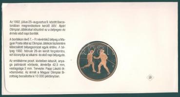 1992. "Barcelona" emlékérem érmés borítékon T:PP Csak 10.000db!