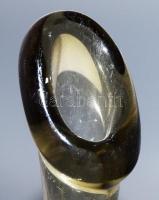 Cseh füstszínű váza, jelzés nélkül, hibátlan, m: 35 cm