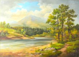 Jelzés nélkül: Őszi táj. Olaj, farost. 50x70 cm