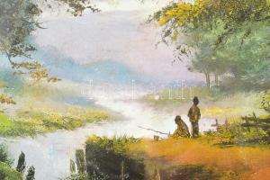 Dekoratív üvegezett keret nyomattal, Belső méret: 60x45 cm