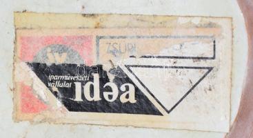 Iparművészeti Vállalat zsíűri címkével jelzett váza, hibátlan, m: 21 cm