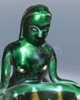 Feliratos pajzán figurális alföldi csalikancsó, minimális kopással, m: 31 cm