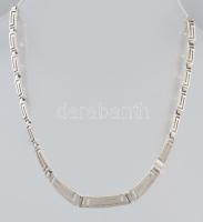 Ezüst(Ag) meandermintás glídes nyakék, jelzett, h: 43,5 cm, nettó: 20,3 g