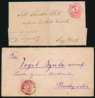 1878-1887 5 db levél Színesszámú 5kr bérmentesítéssel