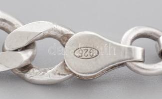 Ezüst(Ag) nagyszemű figaro nyaklánc, jelzett, h: 53 cm, nettó: 33,7 g