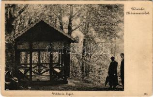 Máramarossziget, Sighetu Marmatiei; Viktória liget, pavilon / park, pavilion (kopott sarkak / worn corners)