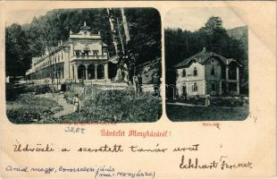 1900 Menyháza, Monyásza, Moneasa; Meleg gyógyfürdő szálloda, Sata lak / spa hotel, villa (EK)