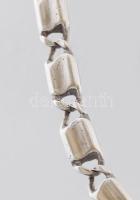 Ezüst(Ag) fantáziaszemes glídes nyaklánc, jelzett, h: 60 cm, nettó: 33,6 g