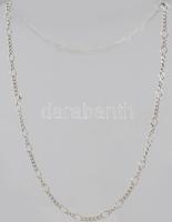 Ezüst(Ag) fantáziaszemes nyaklánc, jelzett, h: 43 cm, nettó: 6,2 g
