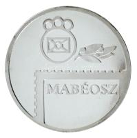 1999. Magyar Bélyeggyűjtők Országos Szövetsége "MABÉOSZ / Várpalota 99.X.8-10. II. Rang" kétoldalas, ezüstözött fém emlékérem kapszulában, műanyag tokban (42,5mm) T:PP, kis patina, ragasztónyom a tokon