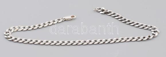 Ezüst(Ag) lapos pancer bokalánc, jelzett, h: 25 cm, nettó: 8,4 g