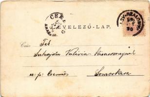 1899 Nagyszalonta, Salonta; Piactér, Arany emléktorony, zsinagóga, üzletek. Fábián L. Dezső kiadása,...