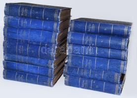 Somogyi Ede (szerk.): Magyar Lexikon. Az összes tudományok encziklopédiája. 2., 3., 5-9., 11-17. kötetek. (14 db). Egységes félvászon-kötésben, változó, nagyrészt viseltes állapotban.