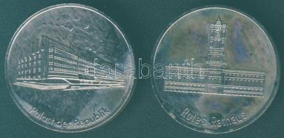 NDK DN "Berlin- Városháza" + "Berlin - Palota" 2 klf ffém emlékérem T:BU