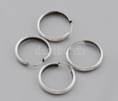 Ezüst(Ag) 2 pár creole fülbevaló, jelzett, d: 2,6 cm, nettó: 6,5 g