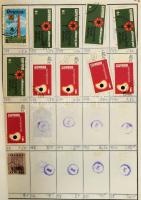 Kb 4-5000 db bélyeg 5 cserefüzetben, benne angol gyarmatok, Nagy-Britannia