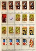 Kb 4-5000 db bélyeg 5 cserefüzetben, benne Izrael, Irán, Japán, Kanada stb.