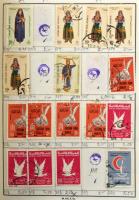 Kb 4-5000 db bélyeg 5 cserefüzetben, benne Peru, Libanon, Líbia, Németország, Szíria stb.