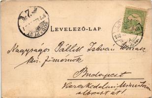 1902 Lőcse, Levoca; Városháza, templom. Latzin János kiadása / Rathaus / town hall, church (szakadás...