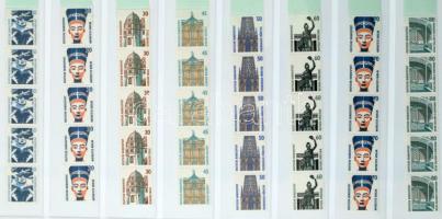 Lindner gyűrűs album tokkal, benne német bélyegek, összefüggések, FDC-k, automata bélyegek és egyéb ...