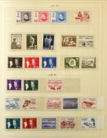 Gyűjtemény maradvány Schaubek albumban: Dánia 585 db bélyeg, Grönland, Feröer 200 db bélyeg, Izland ...