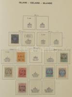 Gyűjtemény maradvány Schaubek albumban: Dánia 585 db bélyeg, Grönland, Feröer 200 db bélyeg, Izland ...
