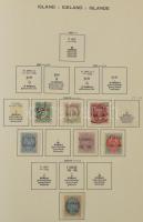 Gyűjtemény maradvány Schaubek albumban: Dánia 585 db bélyeg, Grönland, Feröer 200 db bélyeg, Izland ...