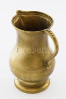 Régi masszív bronz kancsó, m: 19 cm