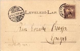 1901 Mecenzéf, Metzenzéf, Alsómecenzéf, Metzenseifen, Nizny Medzev; látkép. Wlaszlovits Gusztáv kiad...