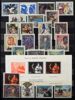 Franciaország művészet motívum gyűjtemény 12 lapos nagy méretű berakó 15 oldalán