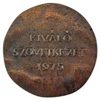 1975. "Lignifer Fa- és Fémfeldolgozó KSZ. / Kiváló szövetkezet 1975" kétoldalas, öntött br...