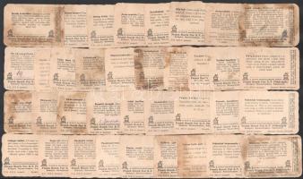 Franck-sorozat: Madarak, Lepkék, állatok sorozat 43 kisebb +11 nagy méretű dombornyomott, litográf k...