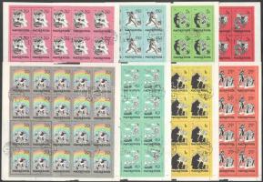 1959 Mese (I.) sor teljes 20-as ívekben, a 20f ívben "piros folt a szivárványban" lemezhibával