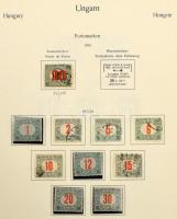 1915-1959 Gyenge gyűjteménymaradvány portókkal, előnyomott KABE albumban