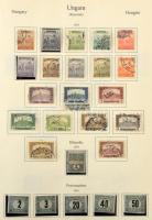 1915-1959 Gyenge gyűjteménymaradvány portókkal, előnyomott KABE albumban