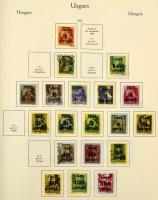 1915-1959 Gyenge gyűjteménymaradvány portókkal, előnyomott KABE albumban