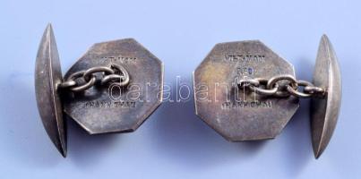 Vietnámi ezüst (Ag) mandzsetta pár, jelzett, nettó 6,7g