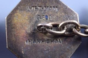 Vietnámi ezüst (Ag) mandzsetta pár, jelzett, nettó 6,7g