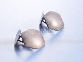 Ezüst (Ag) mandzsetta pár, jelzett, nettó 6,4g