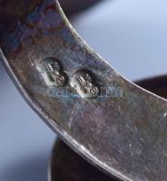 Ezüst (Ag) mandzsetta pár, jelzett, nettó 6,4g