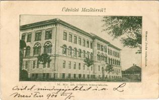 1900 Mezőtúr, M. kir. állami felsőbb leányiskola. Braun Juda kiadása (EB)