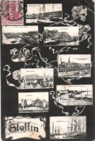 Szczecin with railway bridge and ship station (EB)