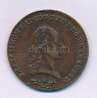 1800B 1kr Cu "I. Ferenc" T:XF, VF peremhiba
Huszár 2018, Unger III. 1399.a