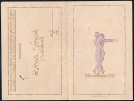 1929 Az Aradi (Erdély) Egységes Pincérmunkások Szakcsoportja által rendezendő Tea-Estély dekoratív k...