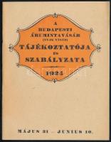 1924 Budapesti Árumintavásár Tájékoztatója és Szabályzata, füzet, szép állapotban, 20p