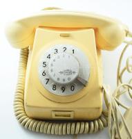 Mechanikai Művek bakelit telefon, Magyar Posta tulajdona, kopással