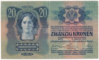 1913. 20K "2271 181087", felülbélyegzés nélkül T:F, szép papír
Adamo K17