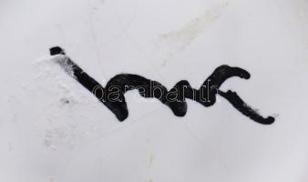 Bán Károly retró kerámia váza, jelzett, minimális kopással, m: 31,5 cm