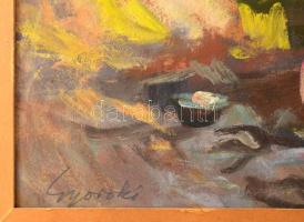 Gyoroki Pál (1900 k. - 1972) : Mosó asszony. Tempera, papír, 24x35 cm Keretben, kijár