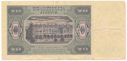 Lengyelország 1948. 20Zl "GA 9680080" T:F
Poland 1948. 20 Złotych "GA 9680080" ...